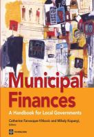 Municipal finances a handbook for local governments /