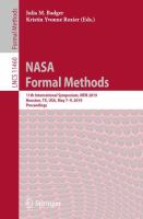 NASA Formal Methods 11th International Symposium, NFM 2019, Houston, TX, USA, May 7–9, 2019, Proceedings /