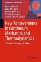 New Achievements in Continuum Mechanics and Thermodynamics A Tribute to Wolfgang H. Müller /