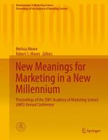 New Meanings for Marketing in a New Millennium Proceedings of the 2001 Academy of Marketing Science (AMS) Annual Conference /
