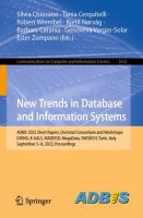 New Trends in Database and Information Systems ADBIS 2022 Short Papers, Doctoral Consortium and Workshops: DOING, K-GALS, MADEISD, MegaData, SWODCH, Turin, Italy, September 5–8, 2022, Proceedings /