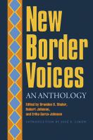 New border voices an anthology /