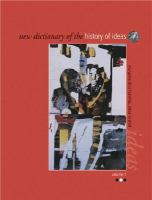 New dictionary of the history of ideas