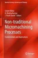 Non-traditional Micromachining Processes Fundamentals and Applications /