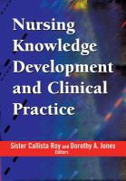 Nursing knowledge development and clinical practice