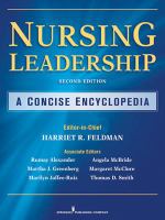 Nursing leadership a concise encyclopedia /