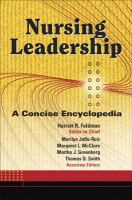 Nursing leadership a concise encyclopedia /