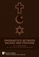 Onomastics between sacred and profane