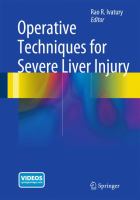 Operative techniques for severe liver injury