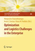 Optimization and logistics challenges in the enterprise