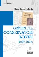 Orígen del Conservatori Liceu (1837-1967) /