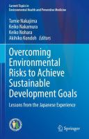 Overcoming Environmental Risks to Achieve Sustainable Development Goals Lessons from the Japanese Experience /