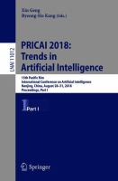 PRICAI 2018: Trends in Artificial Intelligence 15th Pacific Rim International Conference on Artificial Intelligence, Nanjing, China, August 28–31, 2018, Proceedings, Part I /