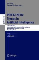 PRICAI 2018: Trends in Artificial Intelligence 15th Pacific Rim International Conference on Artificial Intelligence, Nanjing, China, August 28–31, 2018, Proceedings, Part II /
