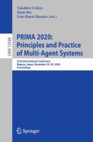 PRIMA 2020: Principles and Practice of Multi-Agent Systems 23rd International Conference, Nagoya, Japan, November 18–20, 2020, Proceedings /