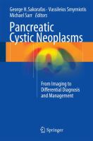 Pancreatic Cystic Neoplasms From Imaging to Differential Diagnosis and Management /