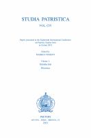 Papers presented at the Eighteenth International Conference on Patristic Studies held in Oxford 2019.