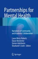 Partnerships for Mental Health Narratives of Community and Academic Collaboration /