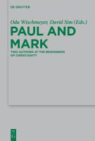 Paul and Mark : comparative essays.