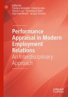 Performance Appraisal in Modern Employment Relations An Interdisciplinary Approach /