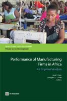 Performance of manufacturing firms in Africa an empirical analysis /