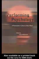 Performing psychology a postmodern culture of the mind /