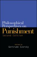 Philosophical perspectives on punishment