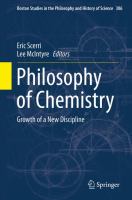 Philosophy of Chemistry Growth of a New Discipline /