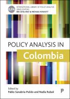 Policy analysis in Colombia /