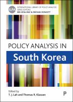 Policy analysis in South Korea /