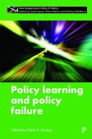 Policy learning and policy failure /