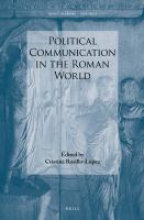 Political communication in the Roman world