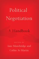Political negotiation a handbook /