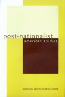 Post-nationalist American studies /