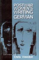 Post-war women's writing in German : feminist critical approaches /