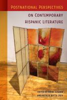 Postnational perspectives on contemporary Hispanic literature /