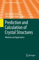 Prediction and Calculation of Crystal Structures Methods and Applications /