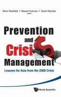 Prevention and crisis management lessons for Asia from the 2008 crisis /