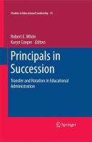 Principals in succession transfer and rotation in educational administration /
