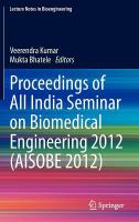 Proceedings of All India Seminar on Biomedical Engineering 2012 (AISOBE 2012)