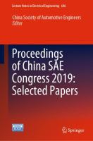 Proceedings of China SAE Congress 2019: Selected Papers