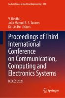 Proceedings of Third International Conference on Communication, Computing and Electronics Systems ICCCES 2021 /