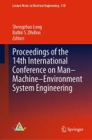 Proceedings of the 14th International Conference on Man-Machine-Environment System Engineering