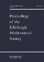 Proceedings of the Edinburgh Mathematical Society