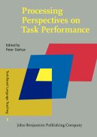 Processing perspectives on task performance