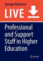 Professional and Support Staff in Higher Education