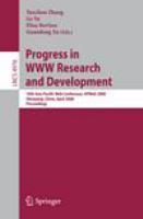 Progress in WWW Research and Development 10th Asia-Pacific Web Conference, APWeb 2008, Shenyang, China, April 26-28, 2008, Proceedings /