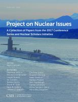 Project on nuclear issues a collection of papers from the 2017 conference series and nuclear scholars initiative /