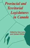 Provincial and territorial legislatures in Canada /