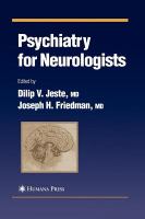 Psychiatry for neurologists